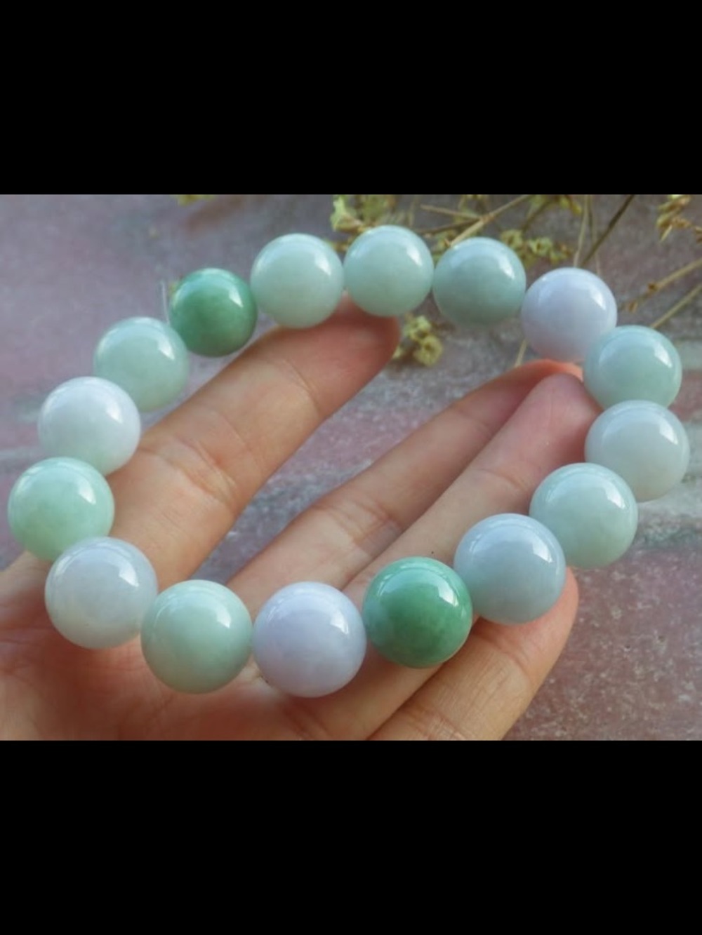 Elegant apple green certificate jadeite jade bracelet wealth 13mm 7inches 7.5in
